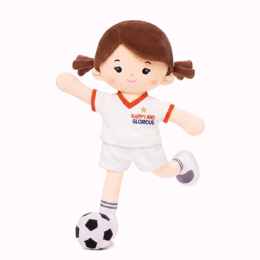 Personalized Soccer Girl - ENG (2 Skin Tones) - Stylish Doll For Collectors