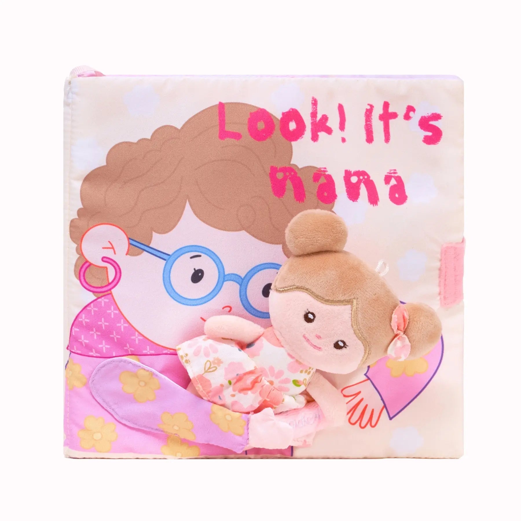 Look! It's Nana - Personalized Montessori Soft Book - Cute Dress Up Doll