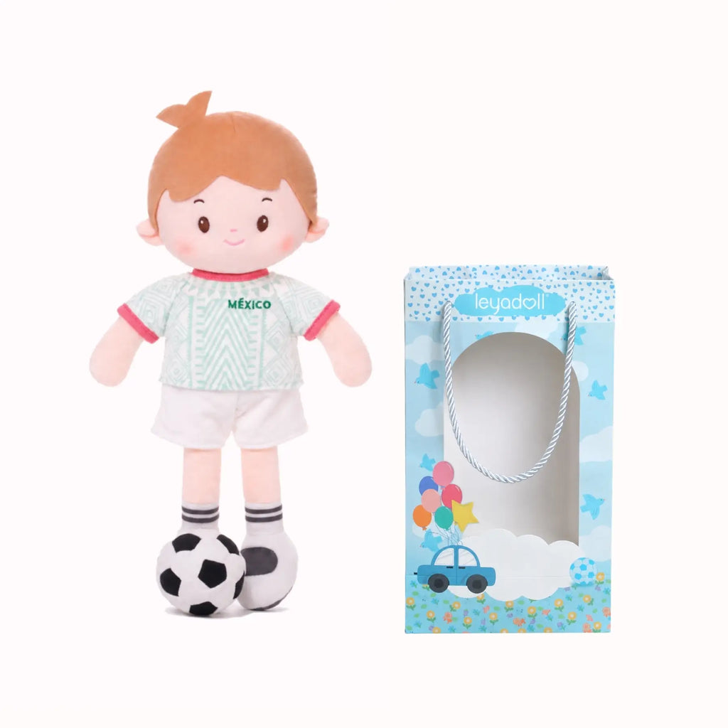 Personalized Soccer Boy - MEX (2 Skin Tones) - Cute Doll Clothes Set