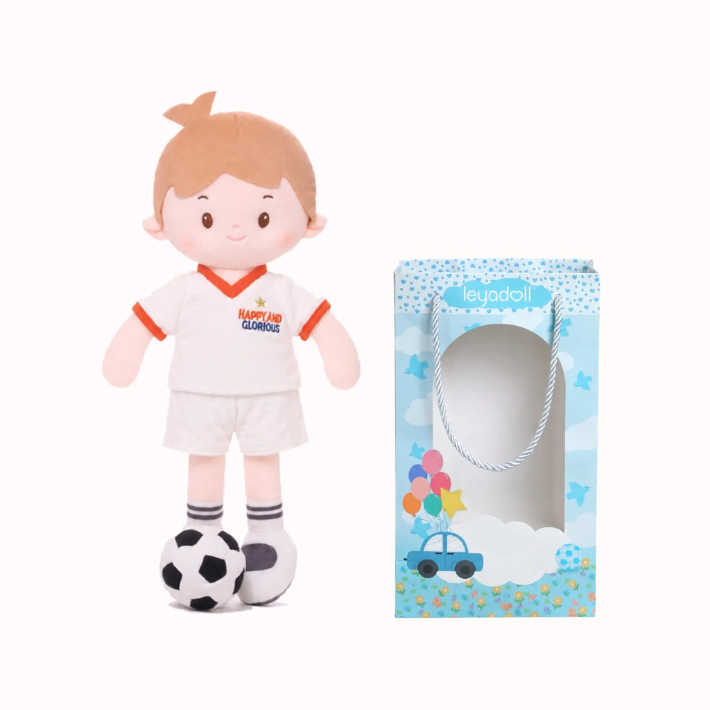 Personalized Soccer Boy - ENG (2 Skin Tones) - Classic Doll With Accessories