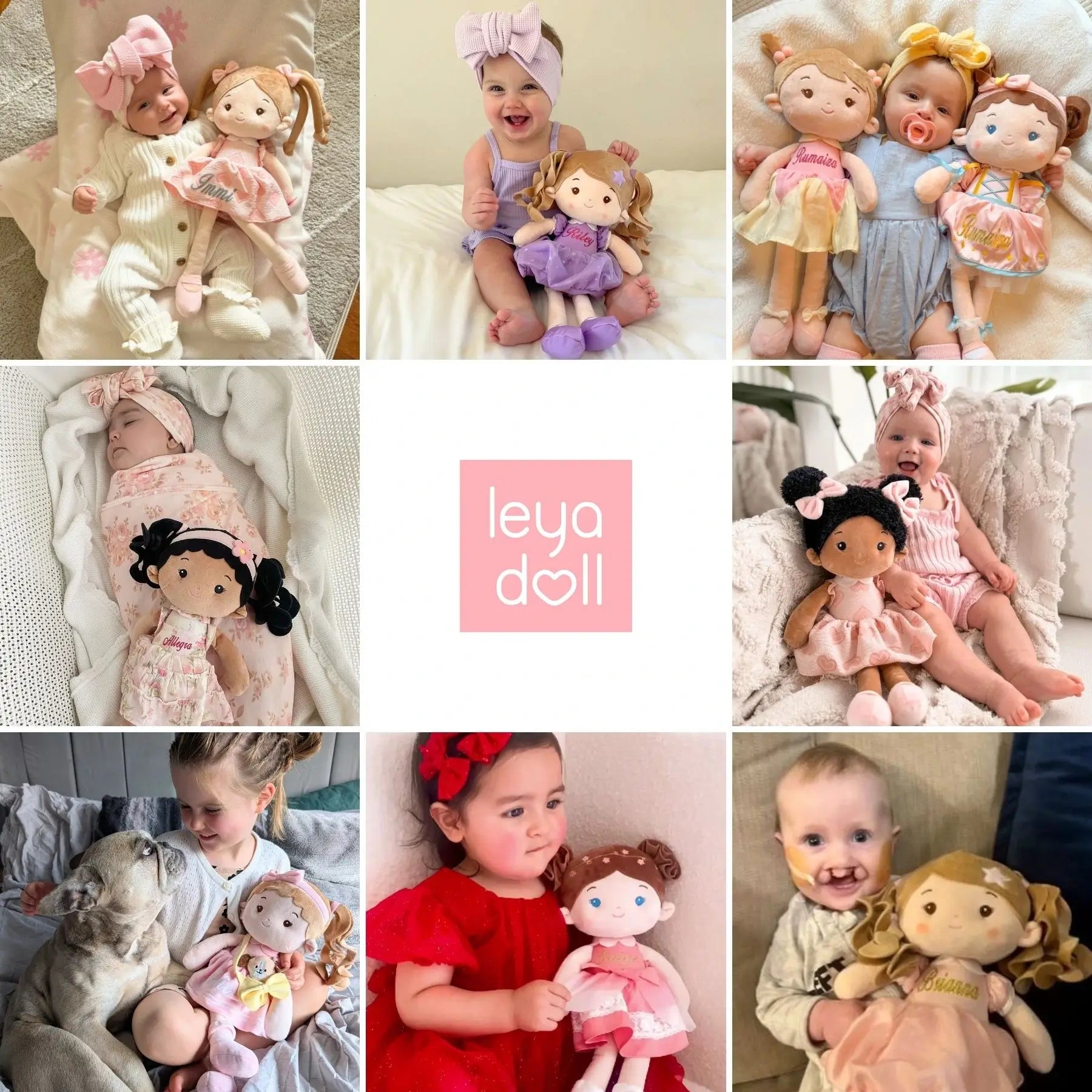Leyadoll Soft Plush Personalized Leya Doll, My First Baby Doll - Sweet Doll With Outfit