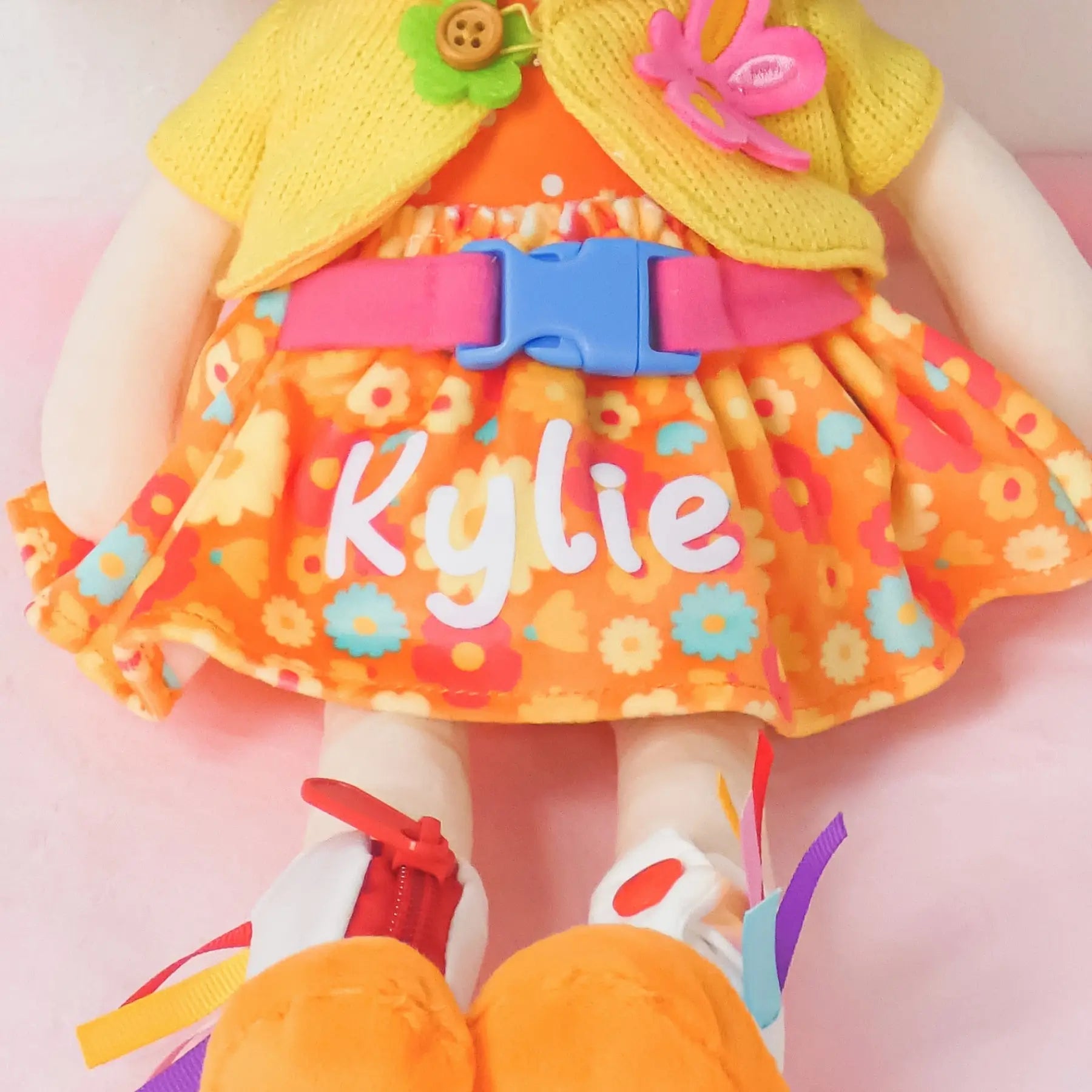 Personalized Flora Girl - Montessori Doll - Large Size Doll Style Set