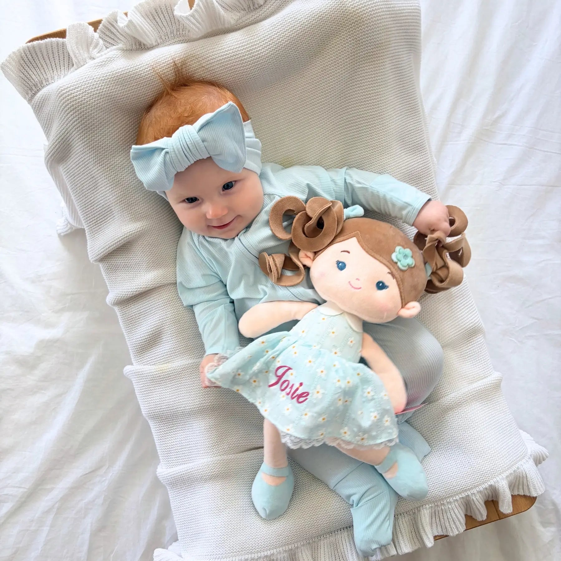 Personalized Melia Girl - Blue - Modern Doll For Display