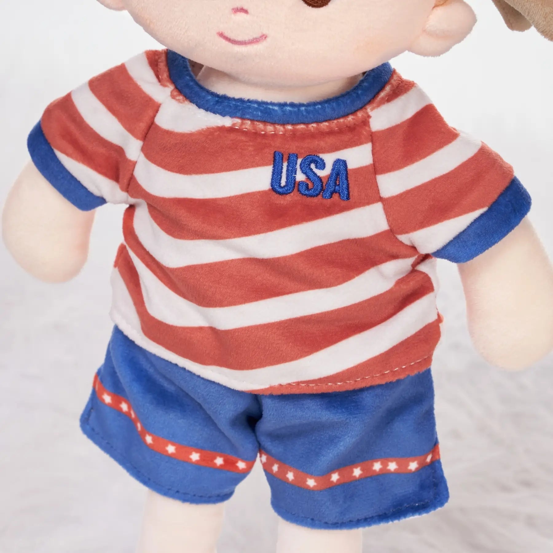 Personalized Soccer Girl - USA (2 Skin Tones) - Sweet Doll With Accessories