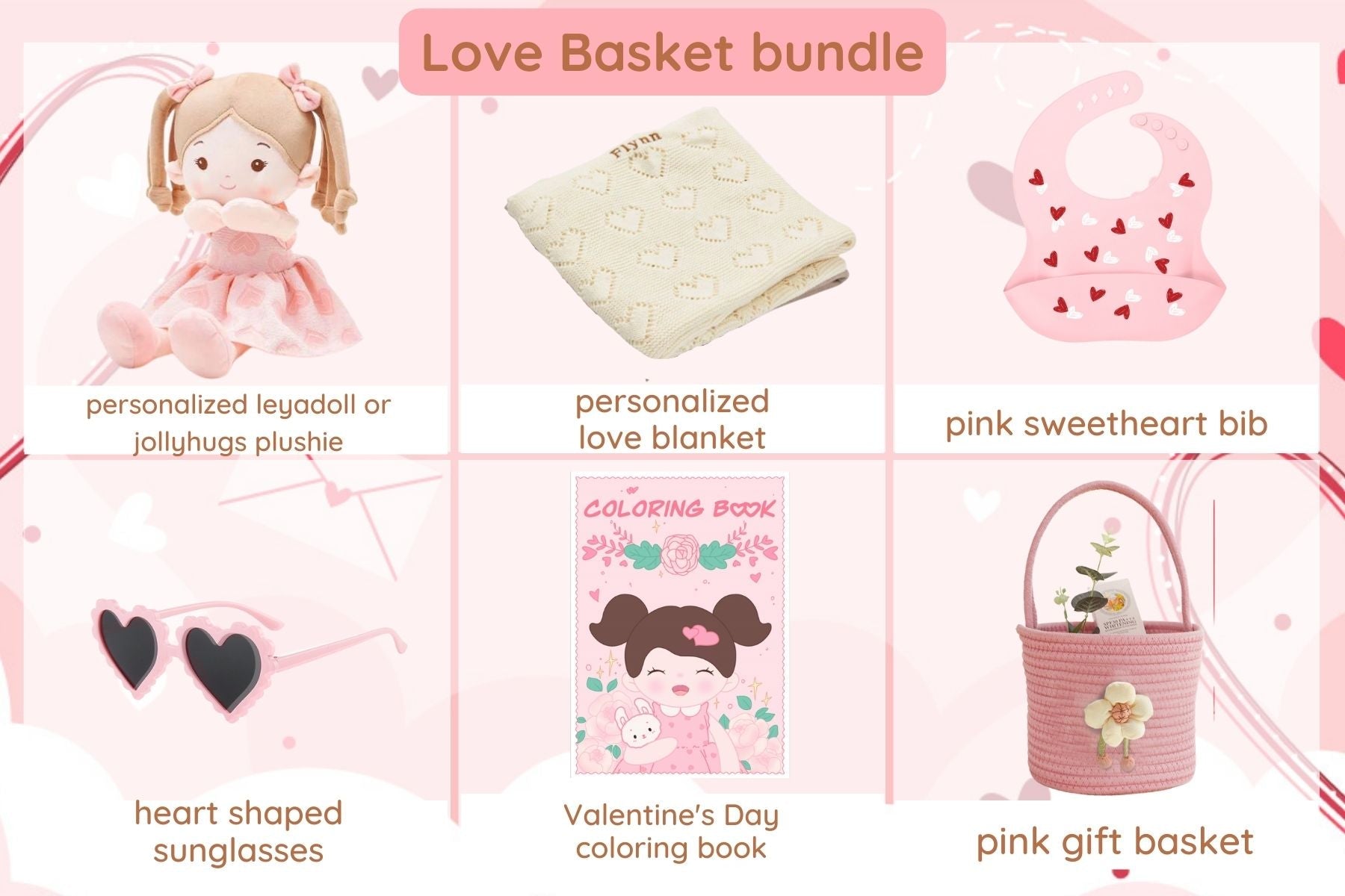 Personalized Love Basket - Adorable Play Doll