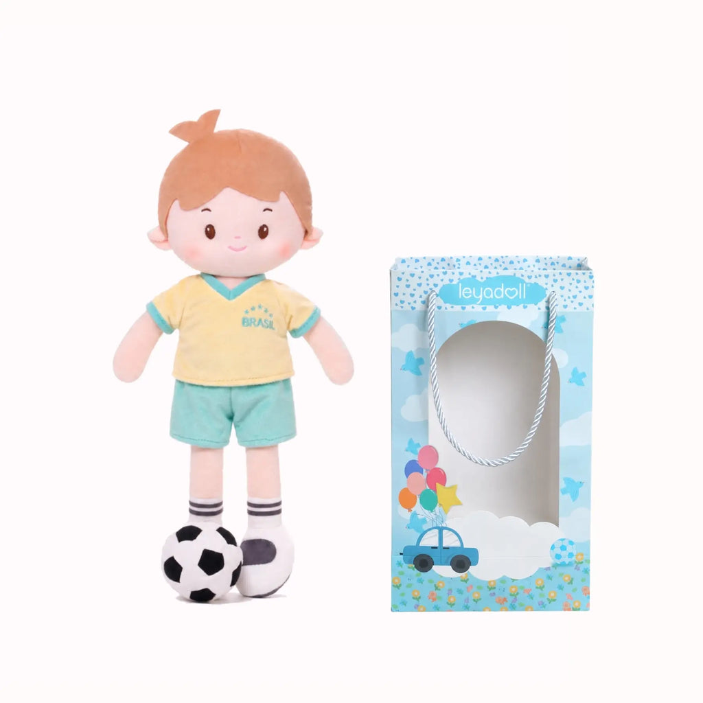 Personalized Soccer Boy - BRA (2 Skin Tones) - Stylish Play Doll