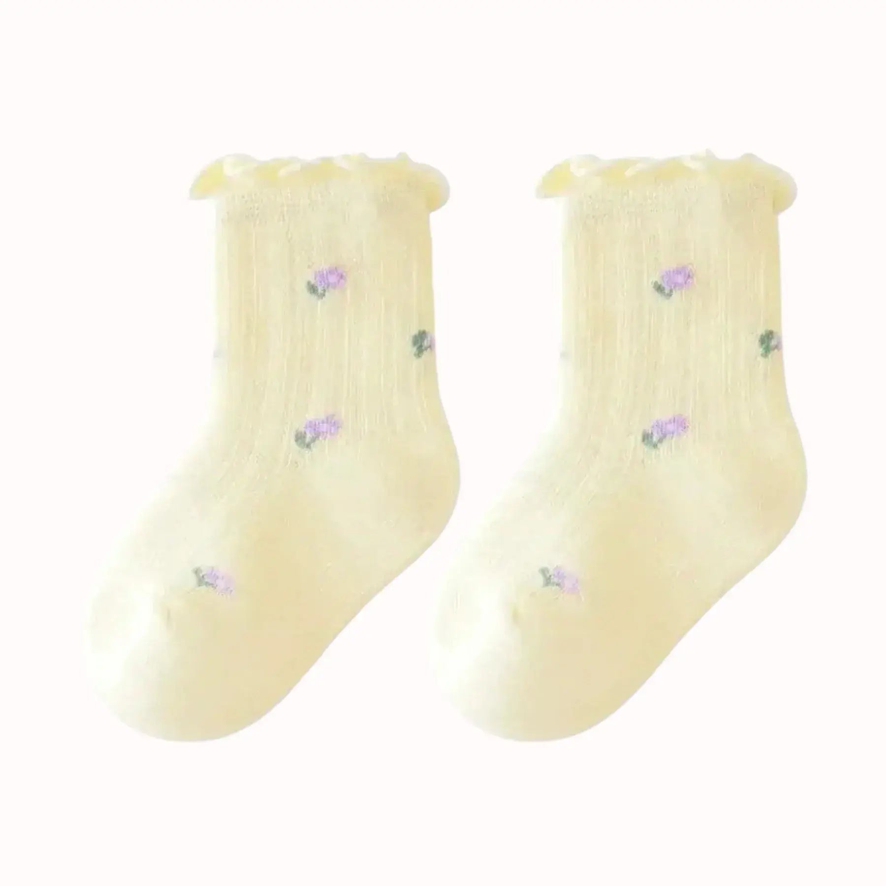 Ruffle Floral Short Socks - Everyday Doll Gift Set