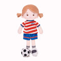 Personalized Soccer Girl - USA (2 Skin Tones) - Sweet Doll With Accessories
