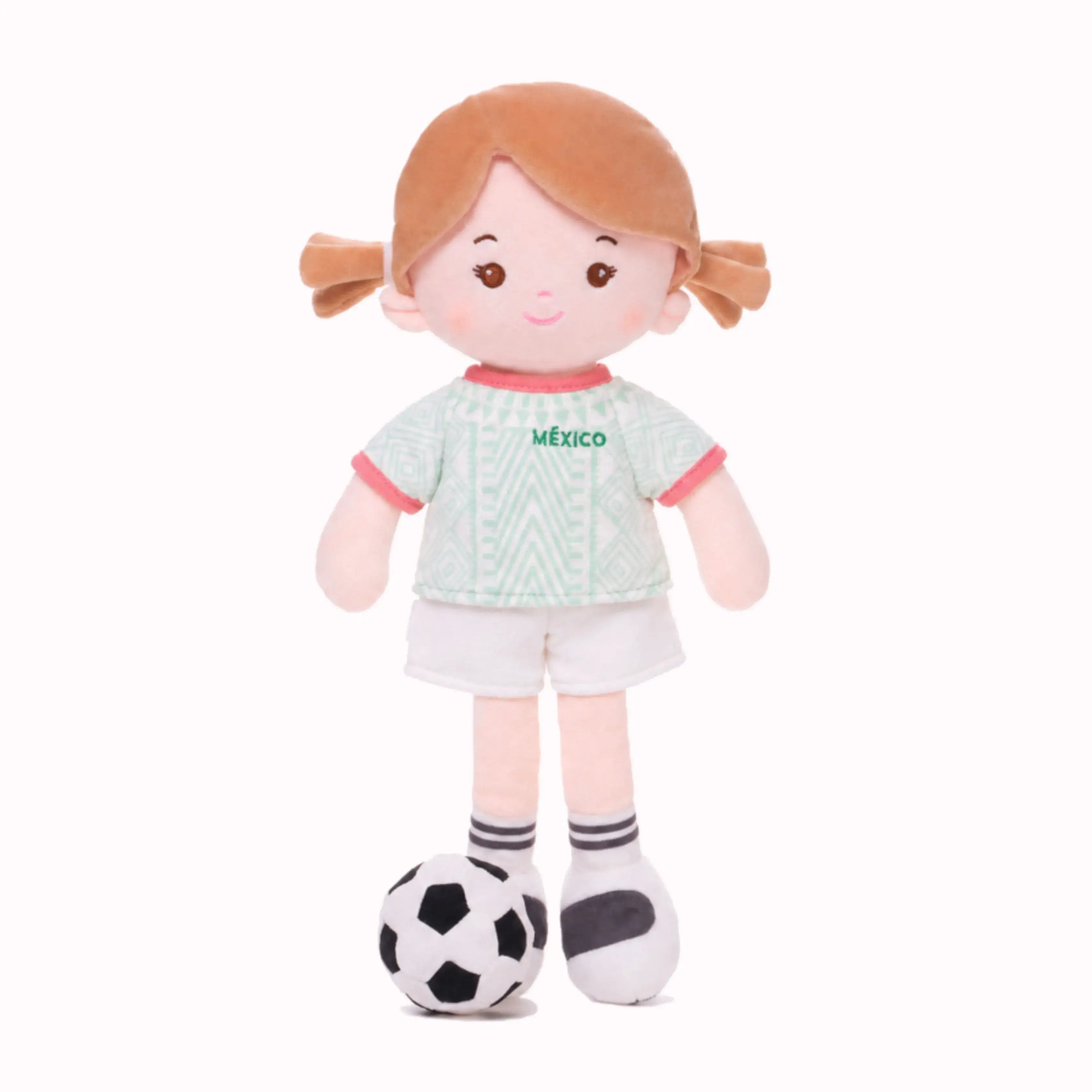 Personalized Soccer Girl - MEX (2 Skin Tones) - Modern Doll Clothes Set