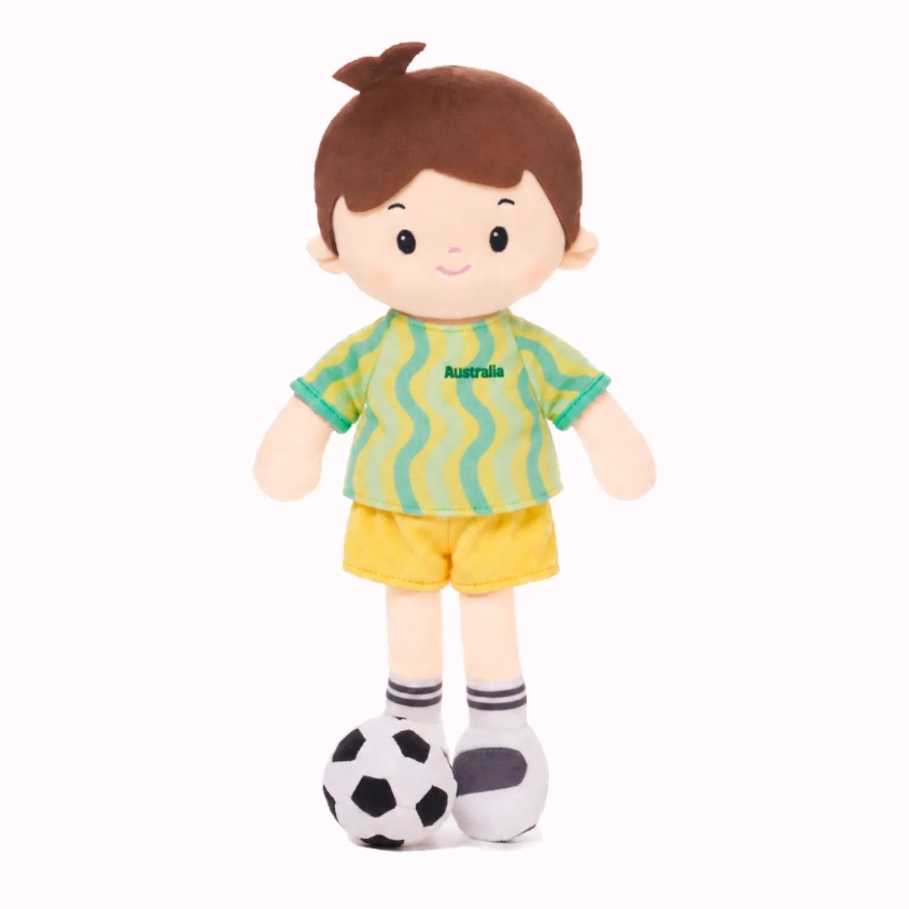 Personalized Soccer Boy - AUS (2 Skin Tones) - Sweet Doll Outfit Set