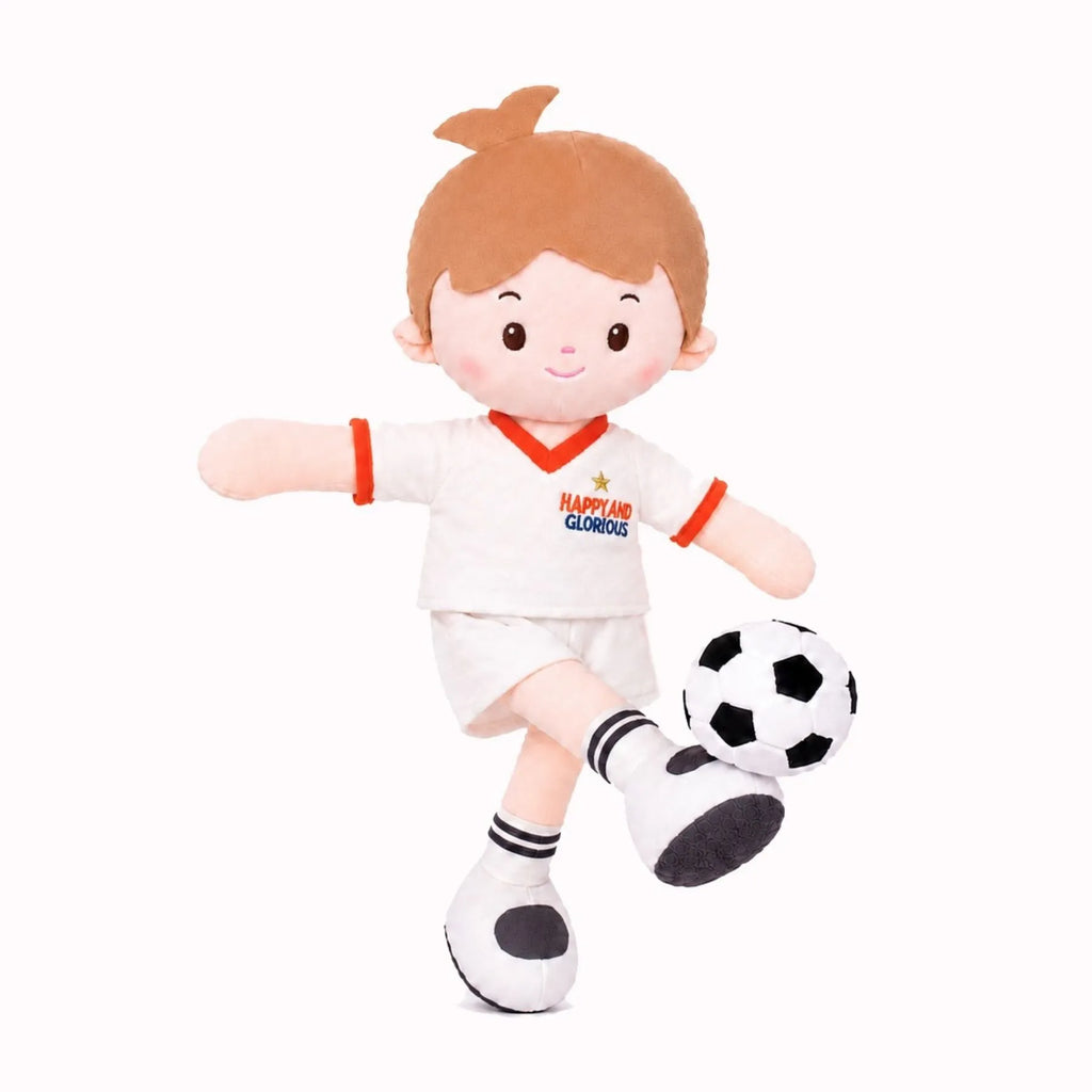 Personalized Soccer Boy - ENG (2 Skin Tones) - Classic Doll With Accessories