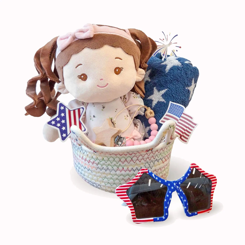 Red, White & Blue Basket - Limited Edition - Large Size Dress Up Doll