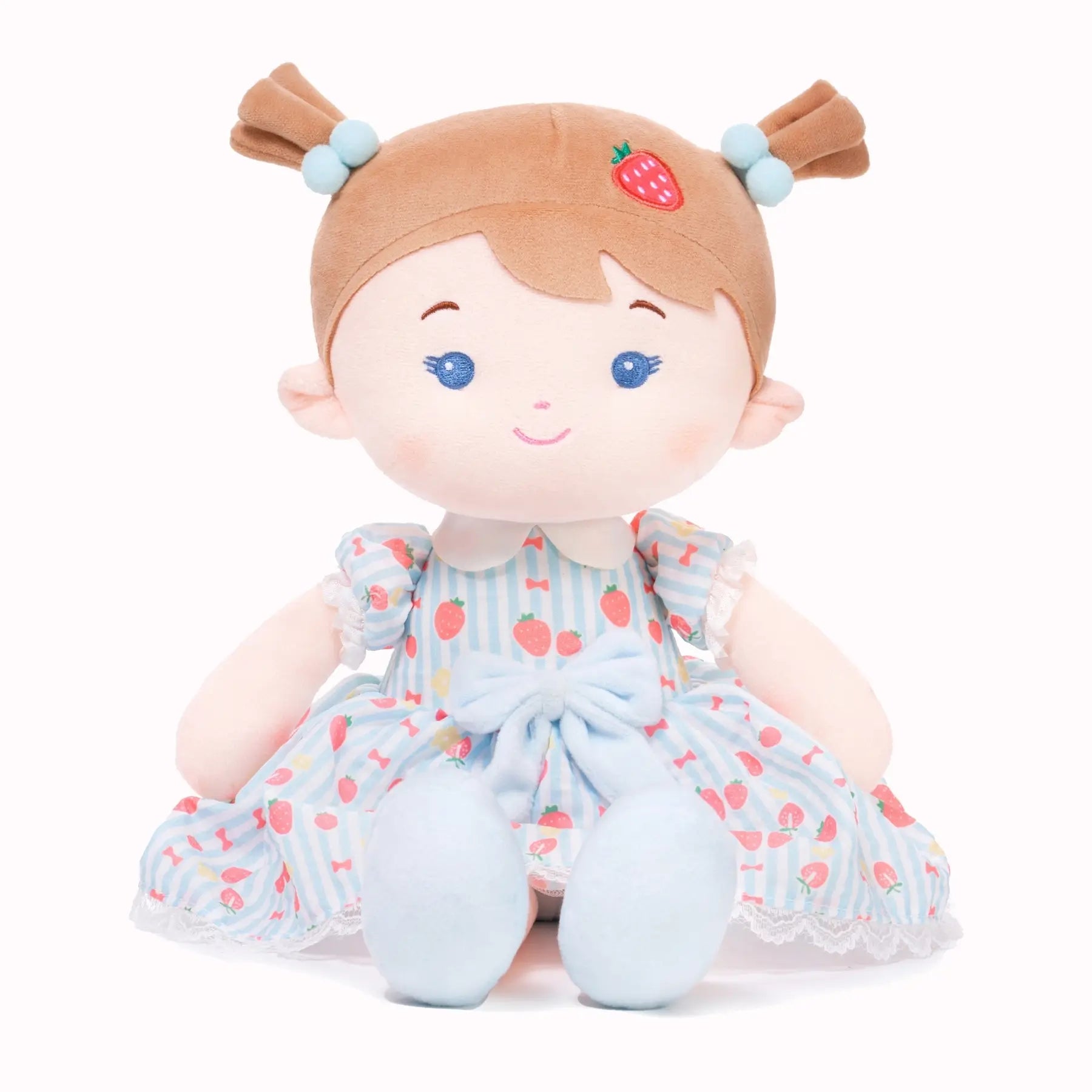 Personalized Strawberry Girl - Blue - Adorable Doll Clothes Set