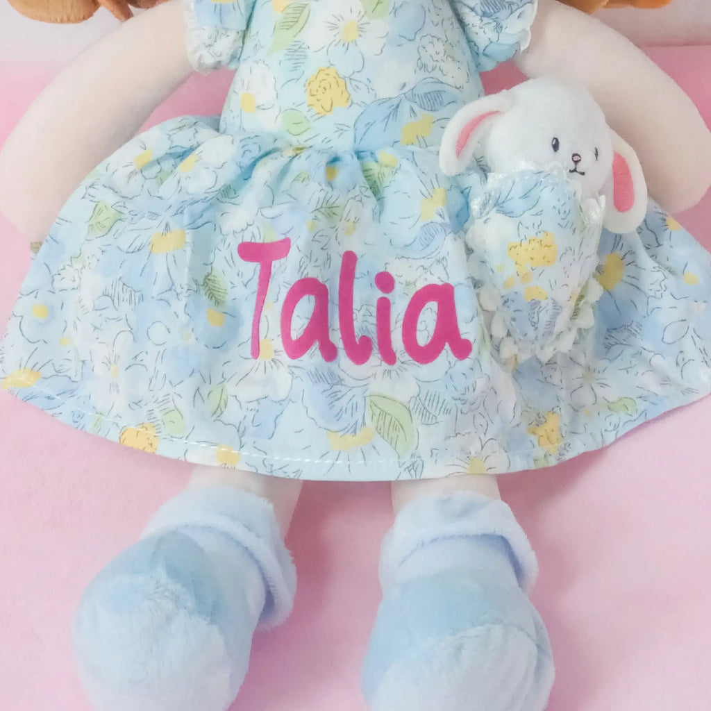 Personalized Lily Girl & Her Pet - Pretty Dress Up Doll