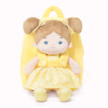Personalized Flora Belle Girl Doll Backpack - Yellow - Stylish Doll Gift Set