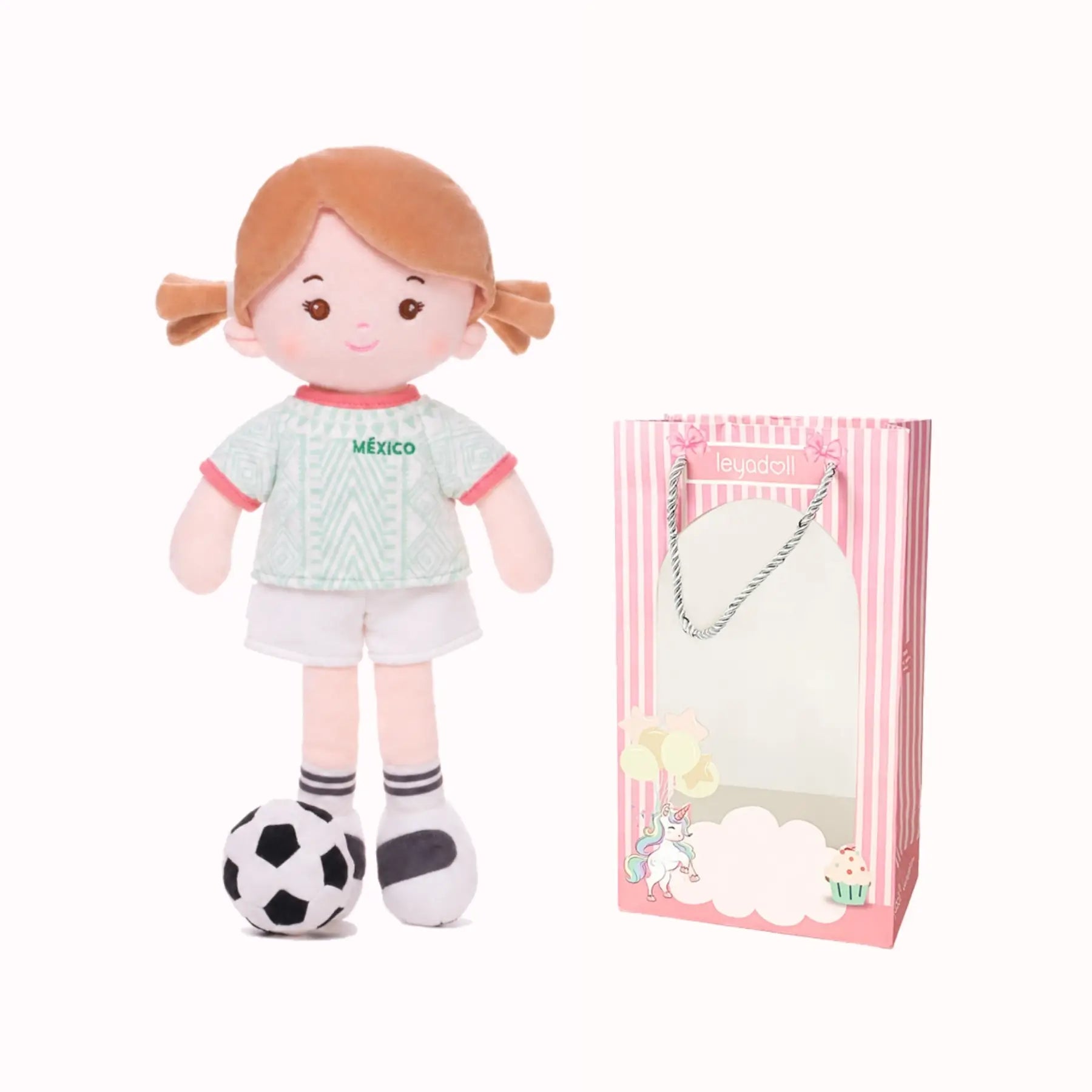 Personalized Soccer Girl - MEX (2 Skin Tones) - Modern Doll Clothes Set