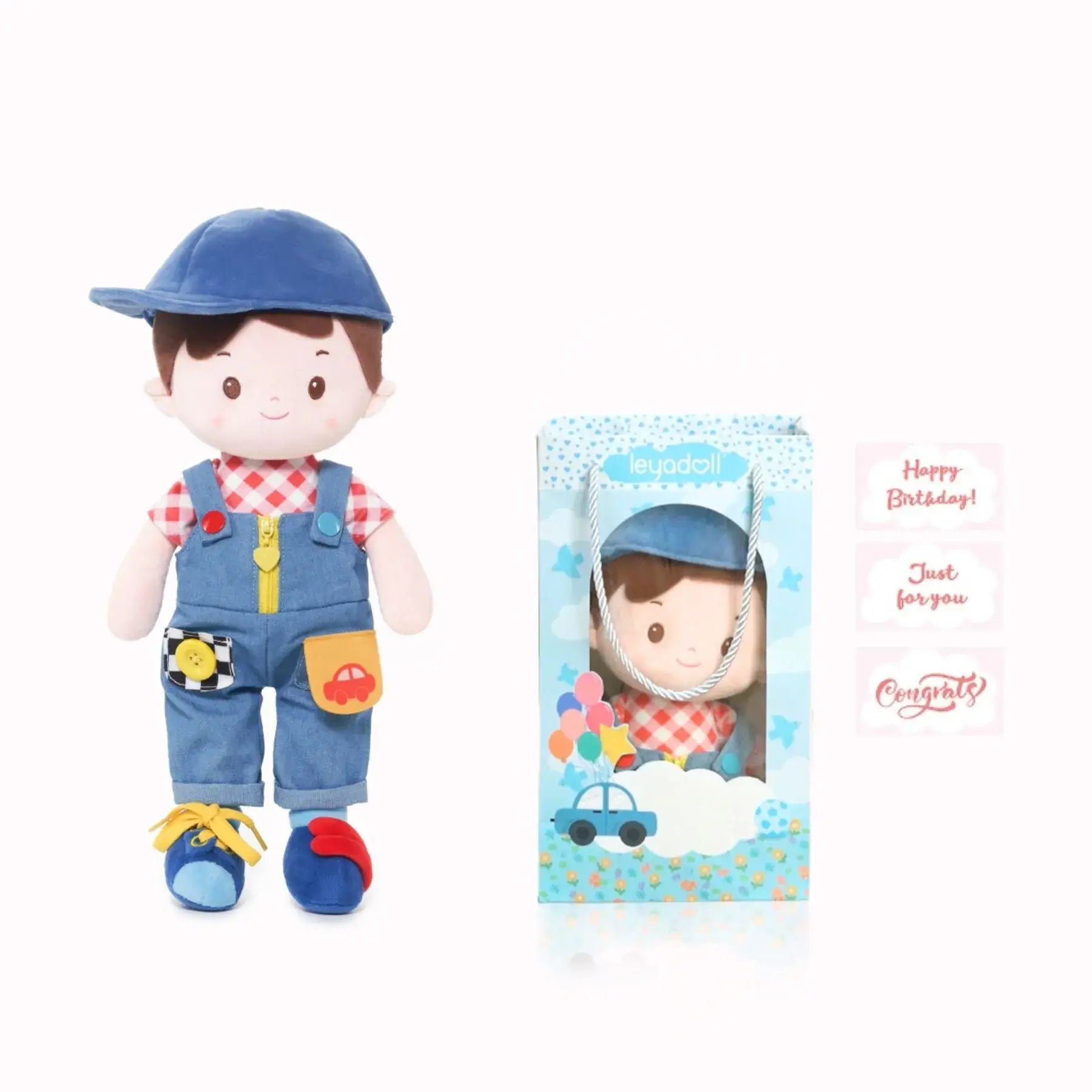 Personalized Crayon Charles - Montessori Doll - Small Size Doll Accessory Set
