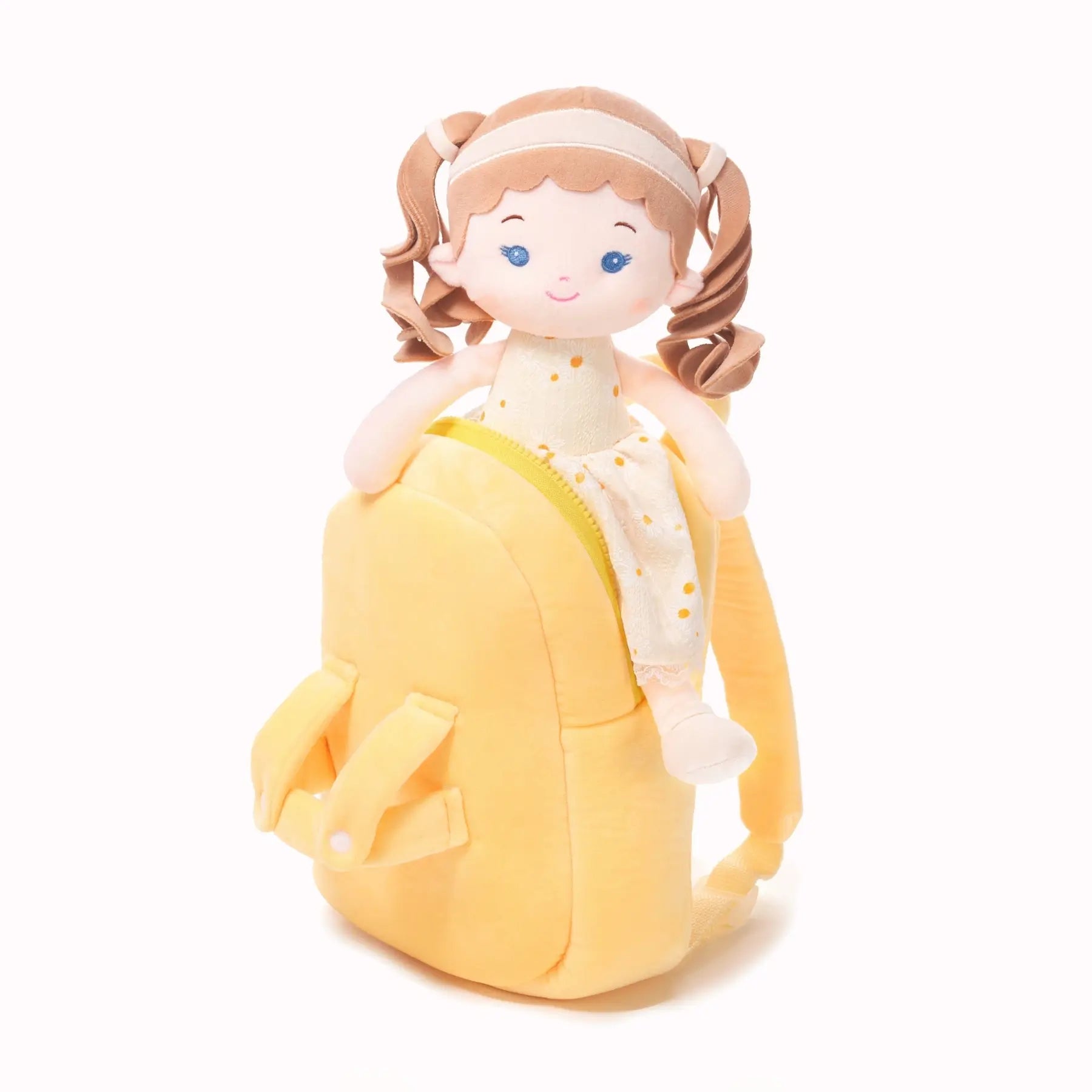 Personalized Daisy Girl Doll Backpack - Yellow - Pretty Doll For Collectors