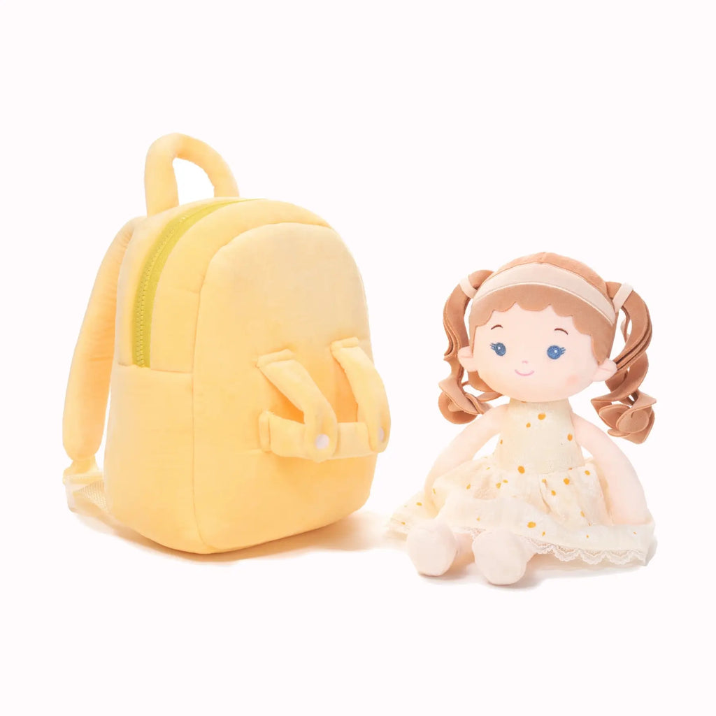 Personalized Daisy Girl Doll Backpack - Yellow - Pretty Doll For Collectors