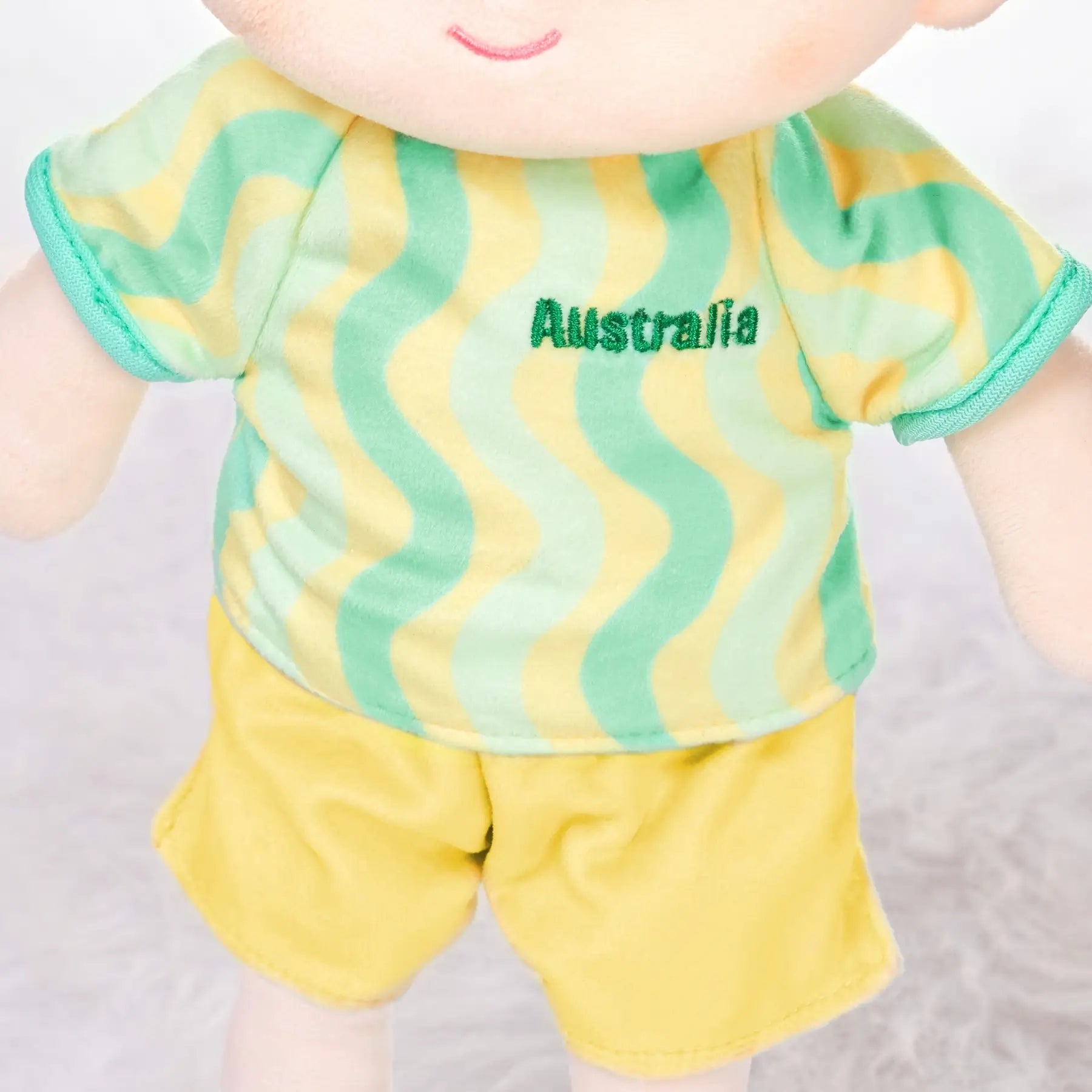 Personalized Soccer Boy - AUS (2 Skin Tones) - Sweet Doll Outfit Set