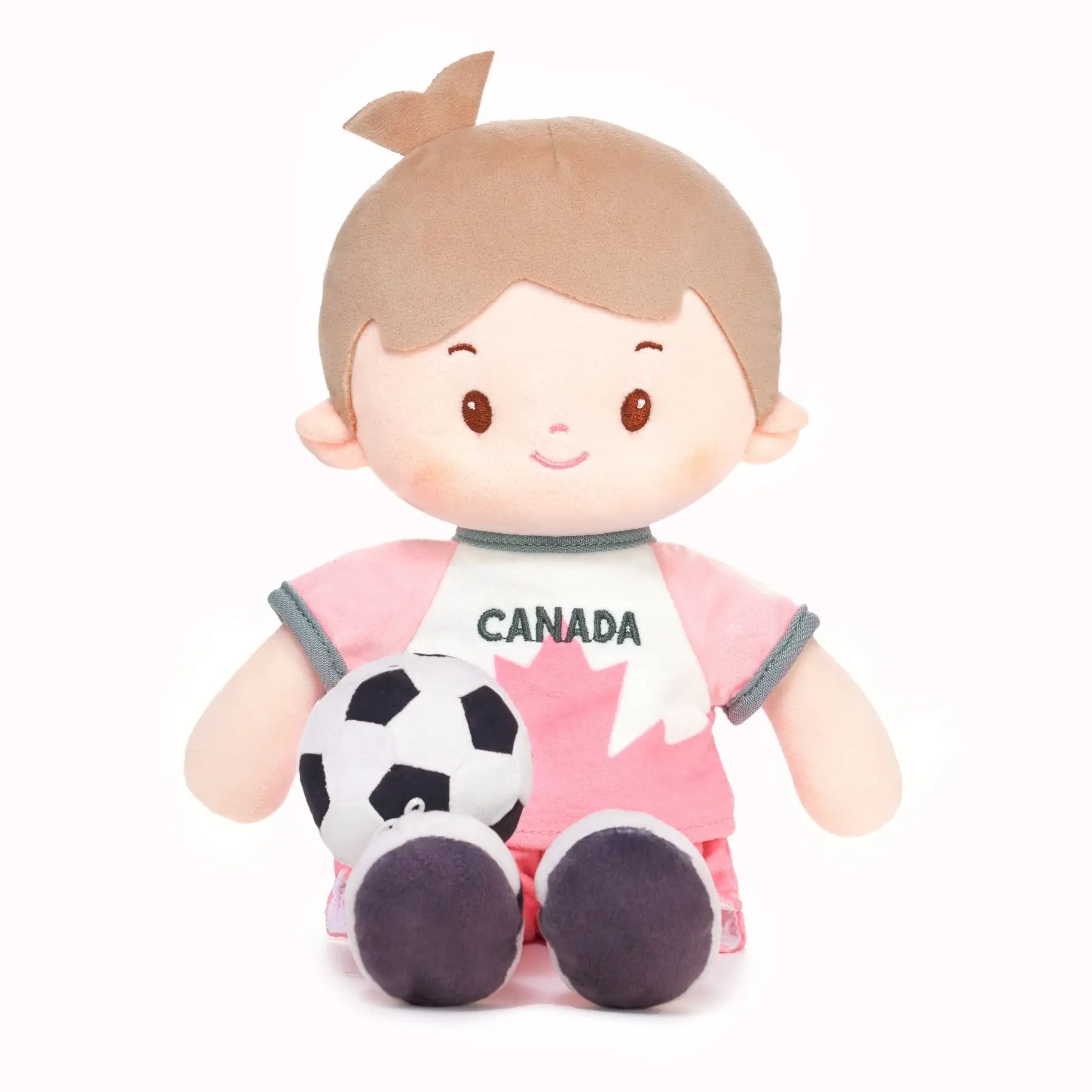 Personalized Soccer Boy - CAN (2 Skin Tones) - Pretty Soft Doll