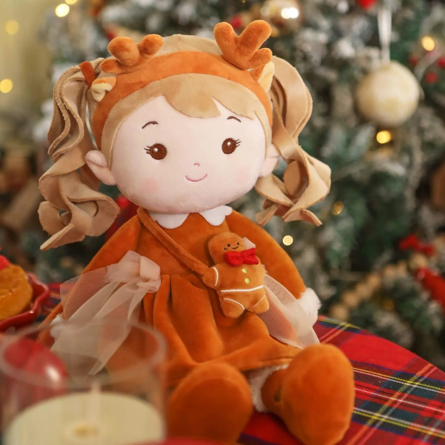Personalized Reindeer Girl - Boutique Style Doll Clothes Set