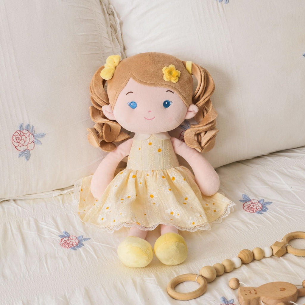 Personalized Daisy Girl - Yellow - Realistic Look Doll Clothes Set