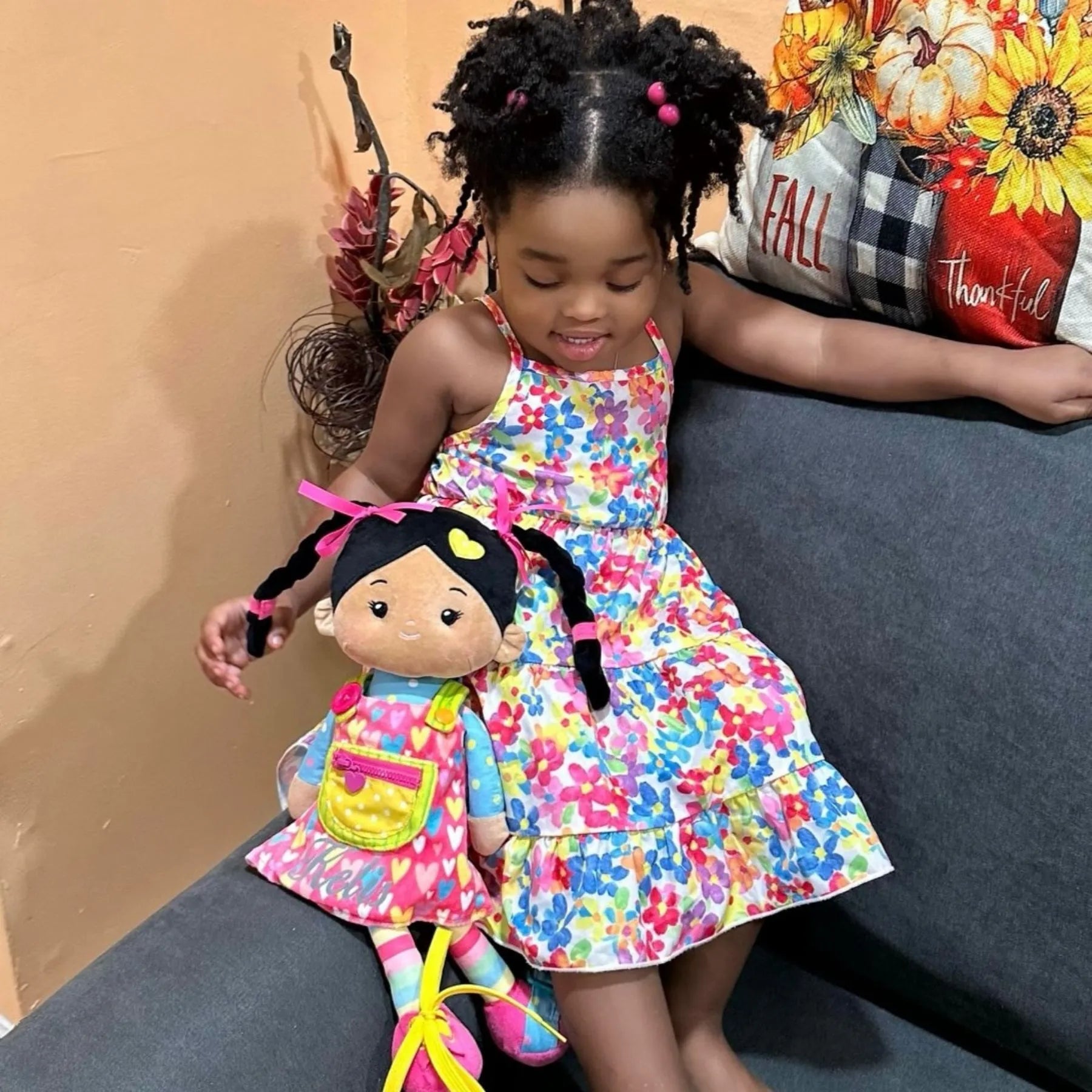 Personalized Sunnyheart Bonnie Girl - Montessori Doll - Playroom Ready Doll Collection