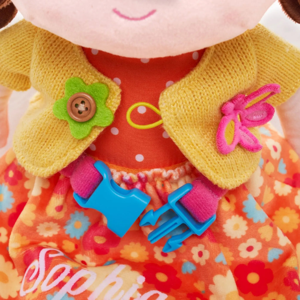 Personalized Flora Girl - Montessori Doll - Large Size Doll Style Set