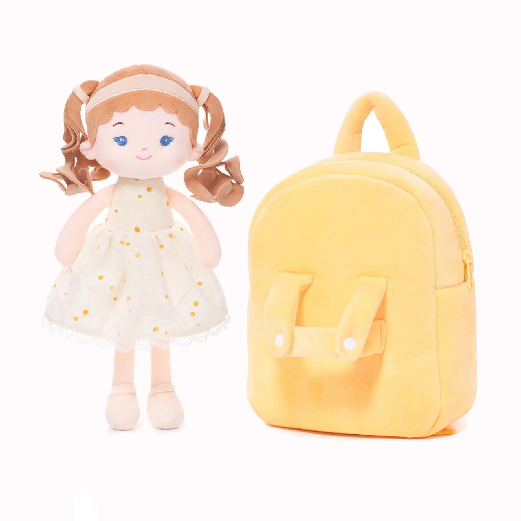 Personalized Daisy Girl Doll Backpack - Yellow - Pretty Doll For Collectors
