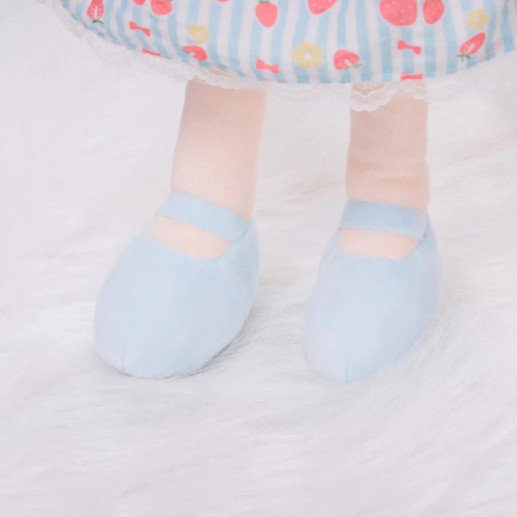 Personalized Strawberry Girl - Blue - Adorable Doll Clothes Set