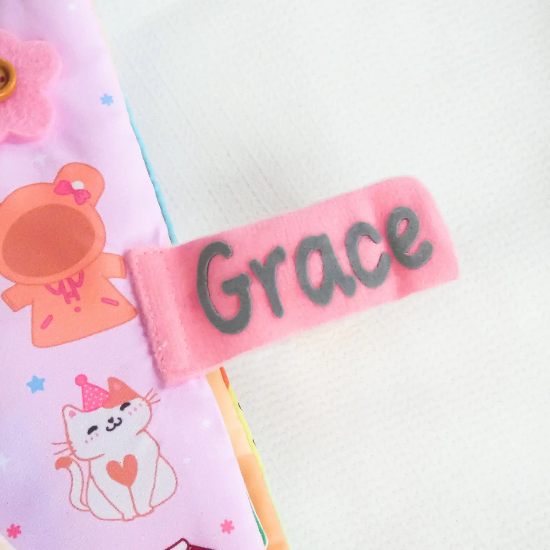 Dress Me Right - Personalized Montessori Soft Book - Pretty Baby Doll