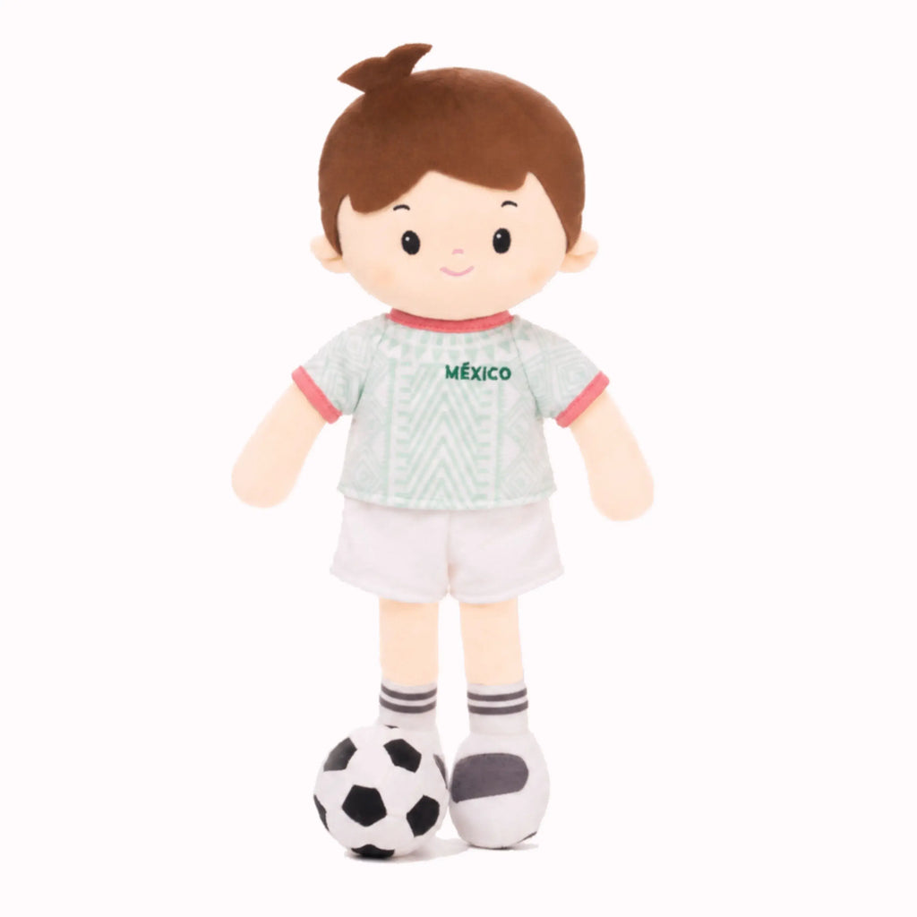 Personalized Soccer Boy - MEX (2 Skin Tones) - Cute Doll Clothes Set