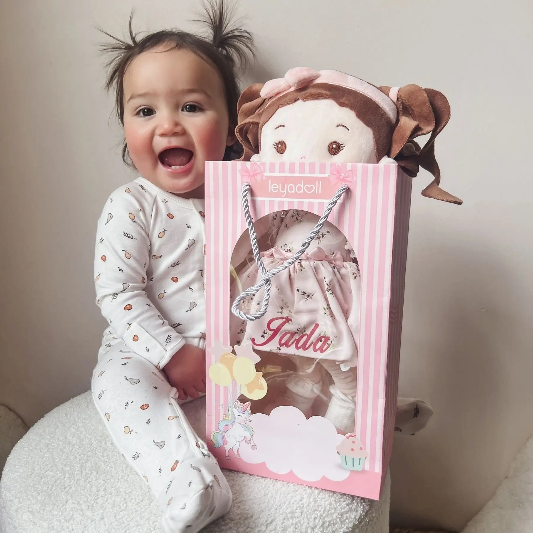 Leyadoll Soft Plush Personalized Leya Doll, My First Baby Doll - Sweet Doll With Outfit
