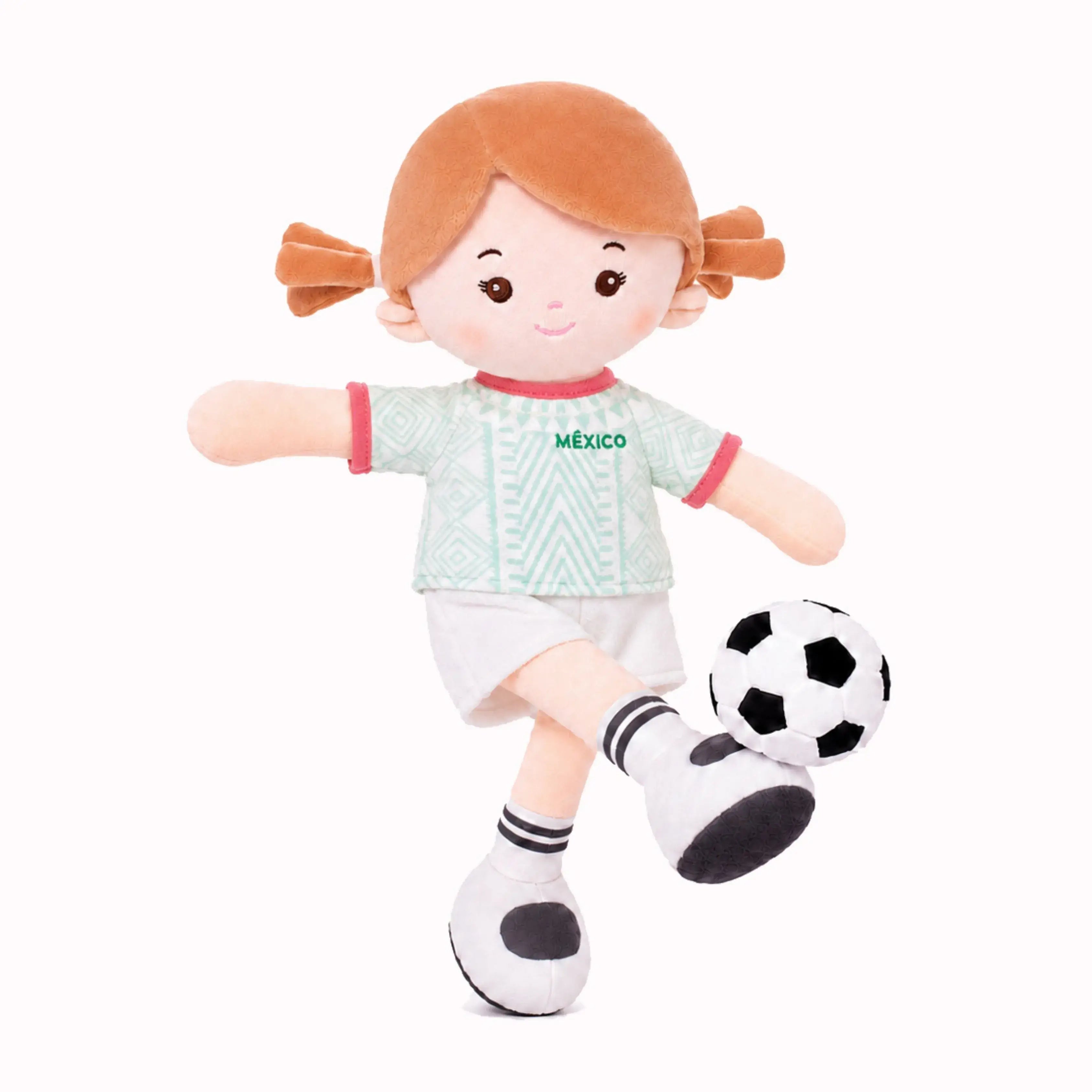 Personalized Soccer Girl - MEX (2 Skin Tones) - Modern Doll Clothes Set
