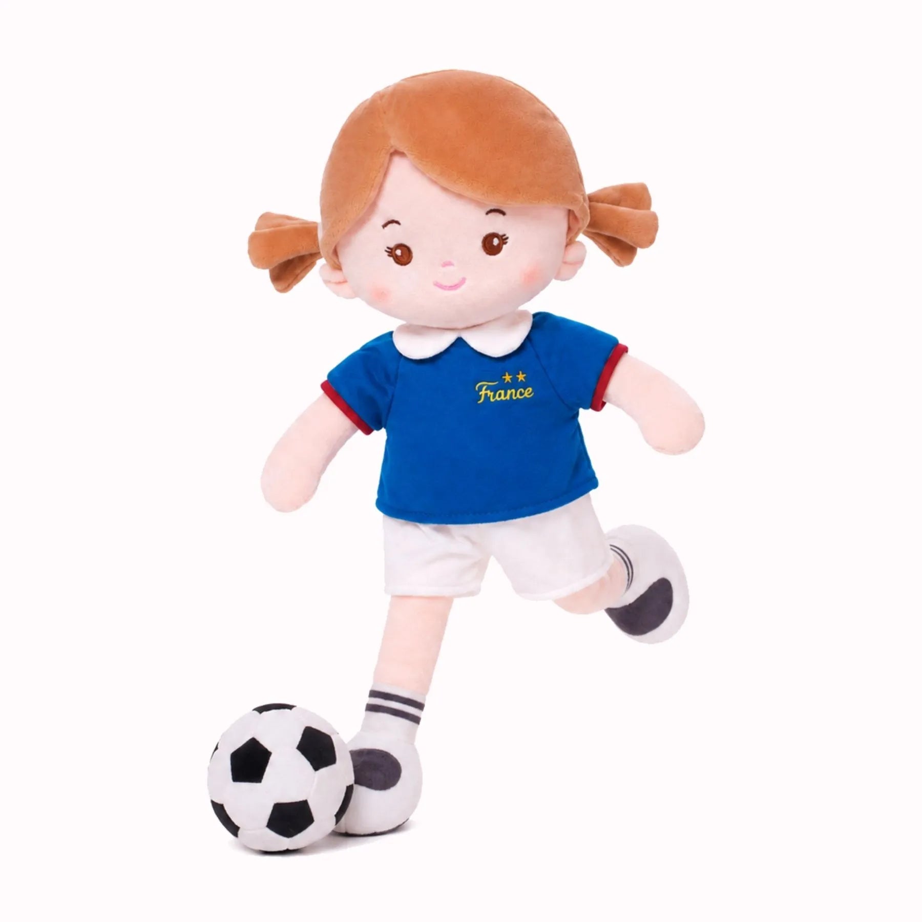 Personalized Soccer Girl - FRA (2 Skin Tones) - Realistic Look Doll Accessory Set