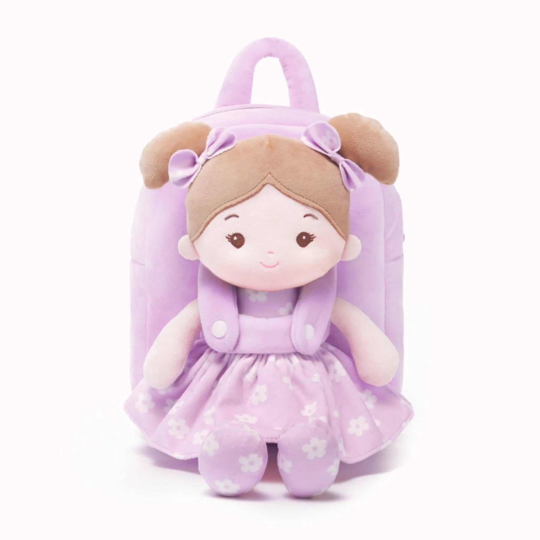 Personalized Flora Belle Doll Backpack - Purple - Boutique Style Baby Doll