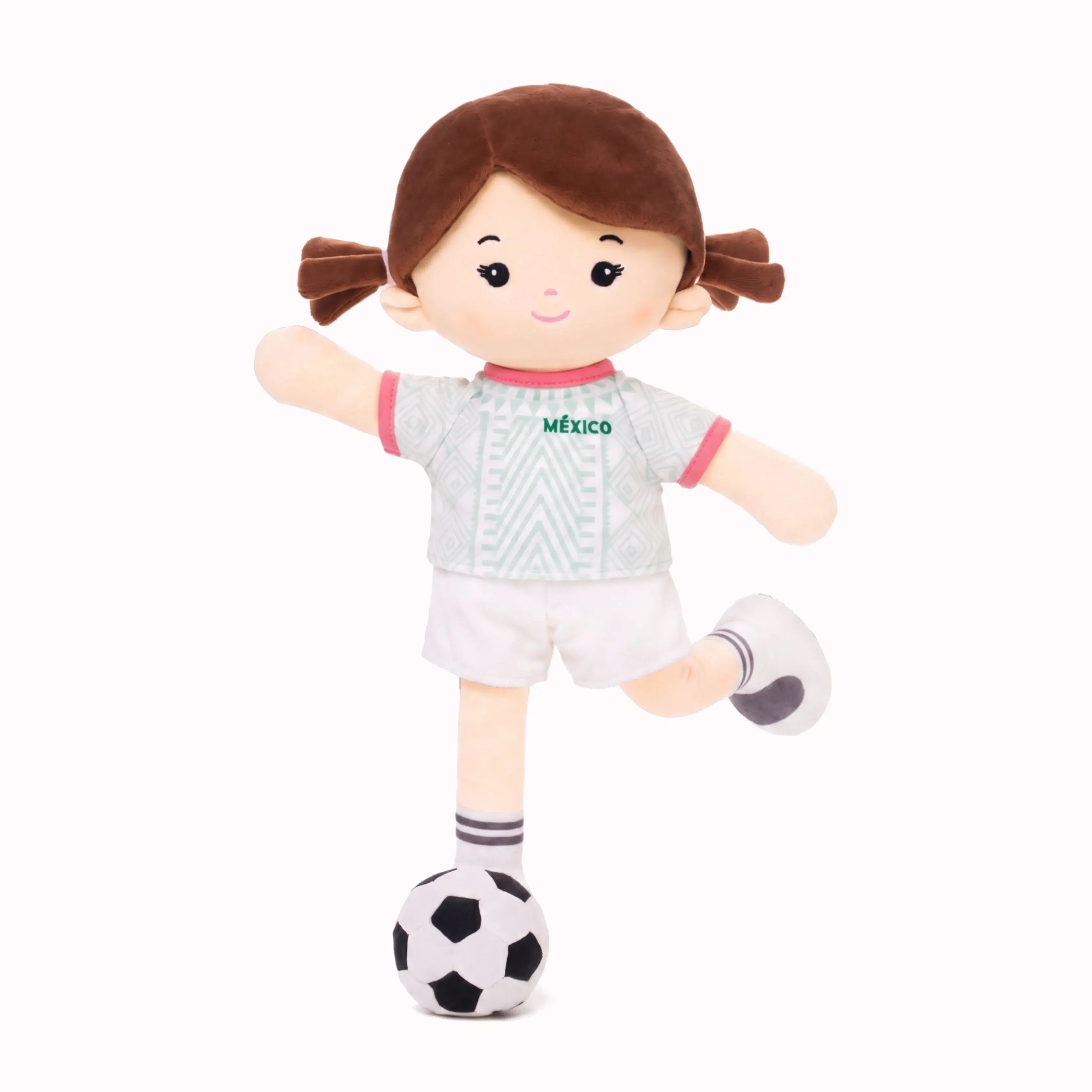 Personalized Soccer Girl - MEX (2 Skin Tones) - Modern Doll Clothes Set