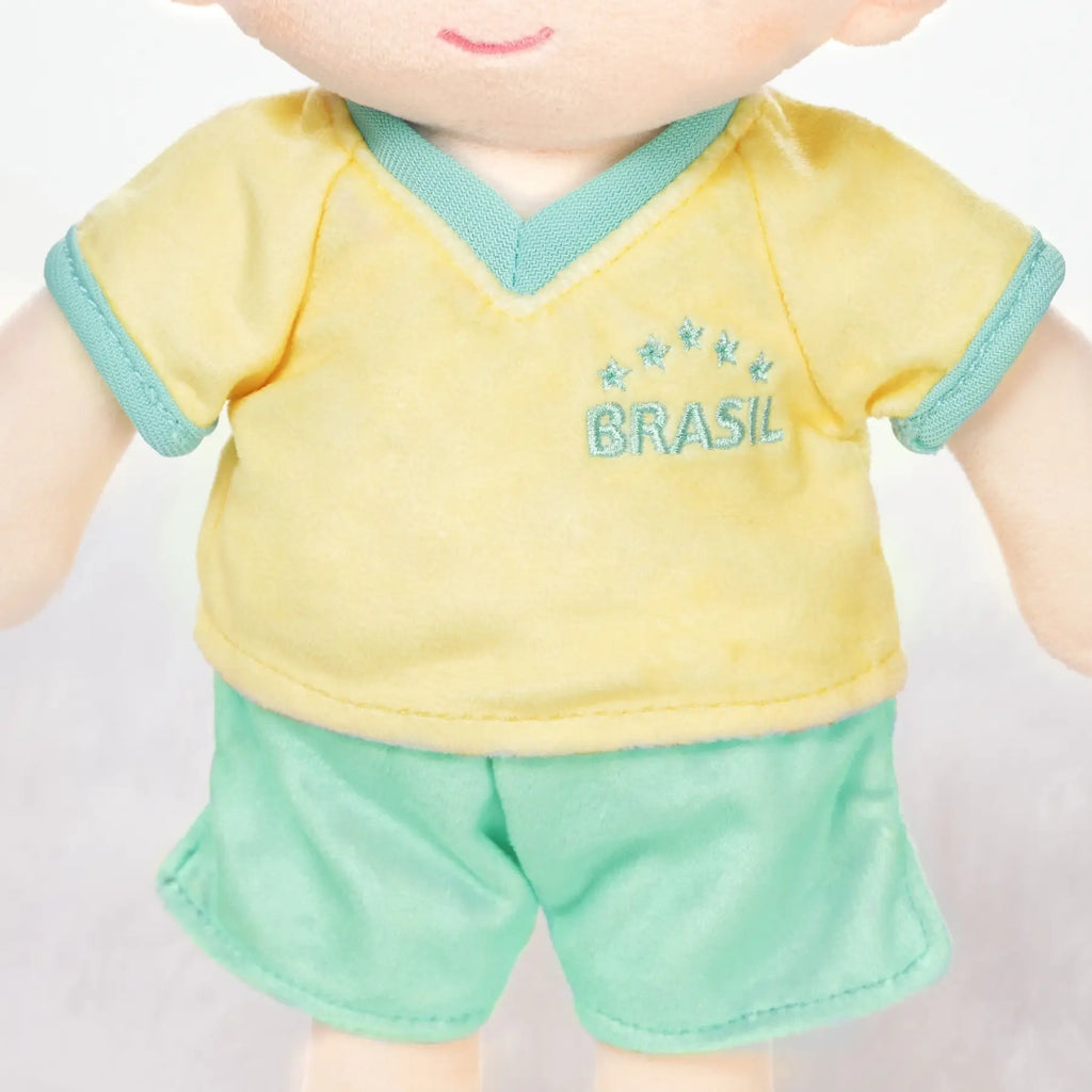 Personalized Soccer Girl - BRA (2 Skin Tones) - Gift Ready Dress Up Doll