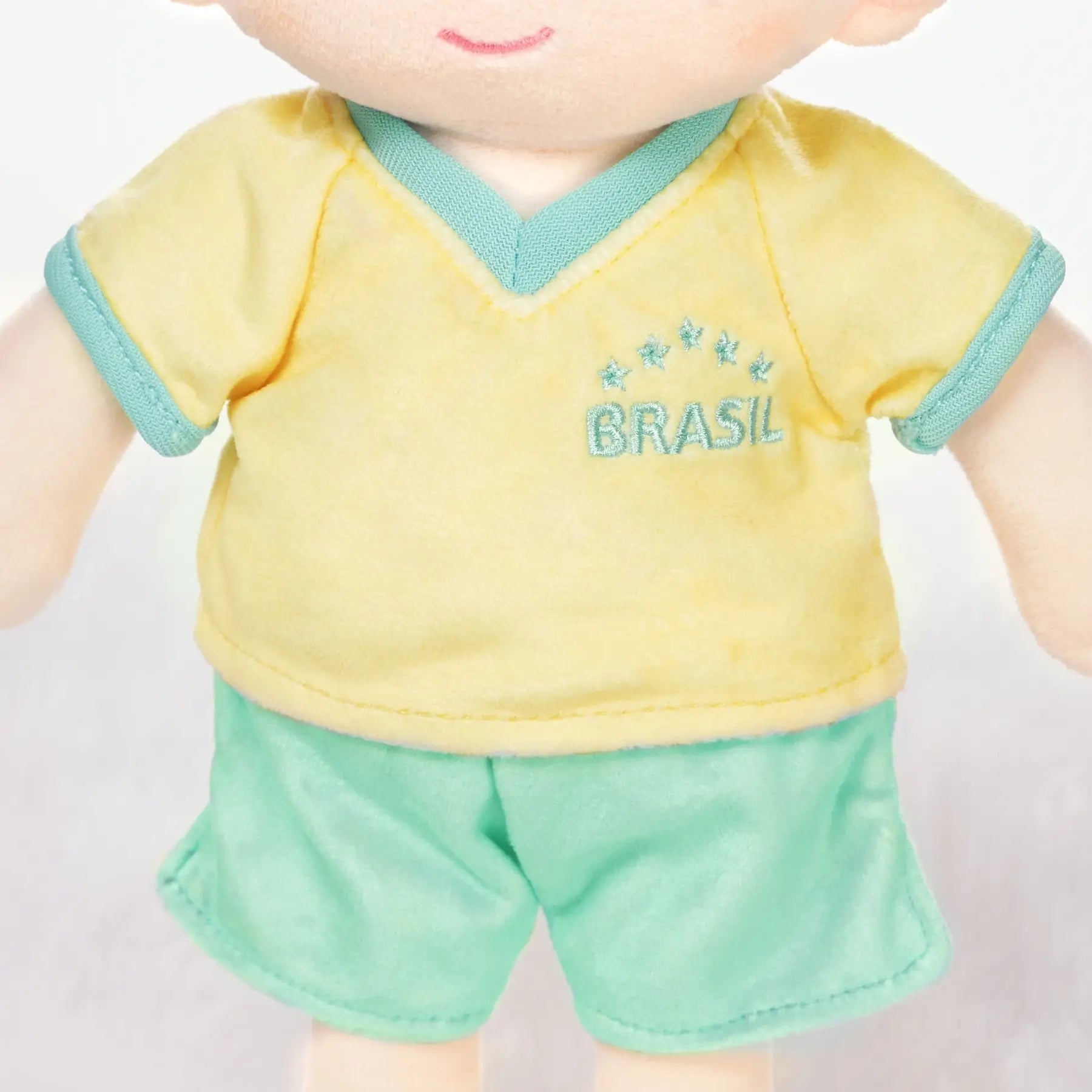 Personalized Soccer Girl - BRA (2 Skin Tones) - Gift Ready Dress Up Doll