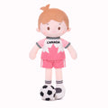 Personalized Soccer Boy - CAN (2 Skin Tones) - Pretty Soft Doll