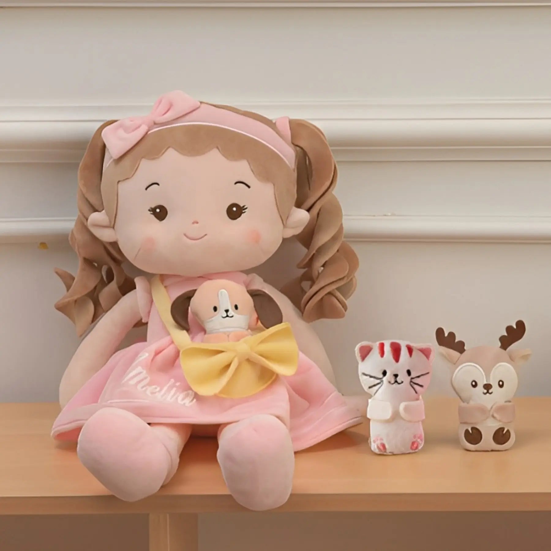 Personalized Milly Girl & Her Pet - Everyday Mini Doll
