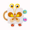 Fluttery Harmony - Soft Rattle Book For Babies - Modern Baby Doll