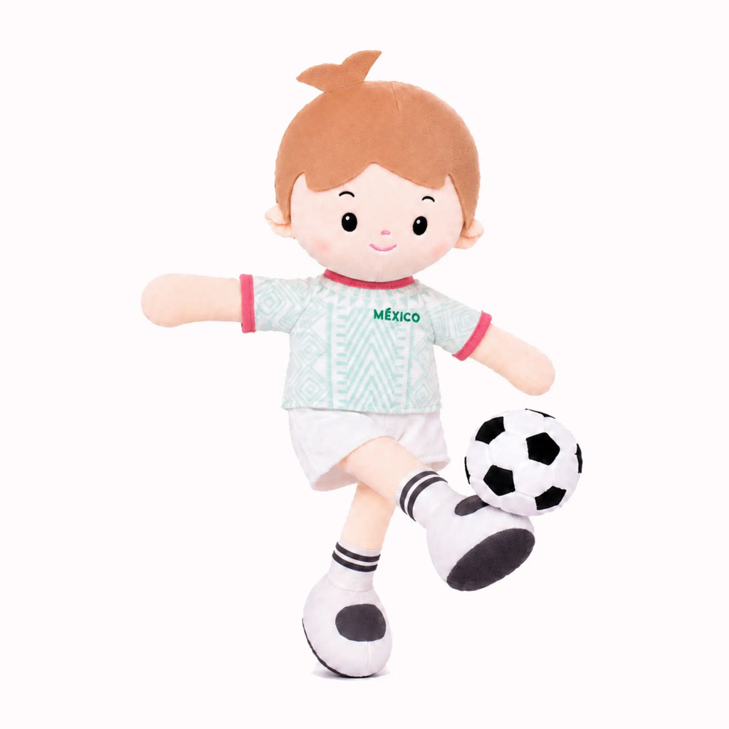 Personalized Soccer Boy - MEX (2 Skin Tones) - Cute Doll Clothes Set