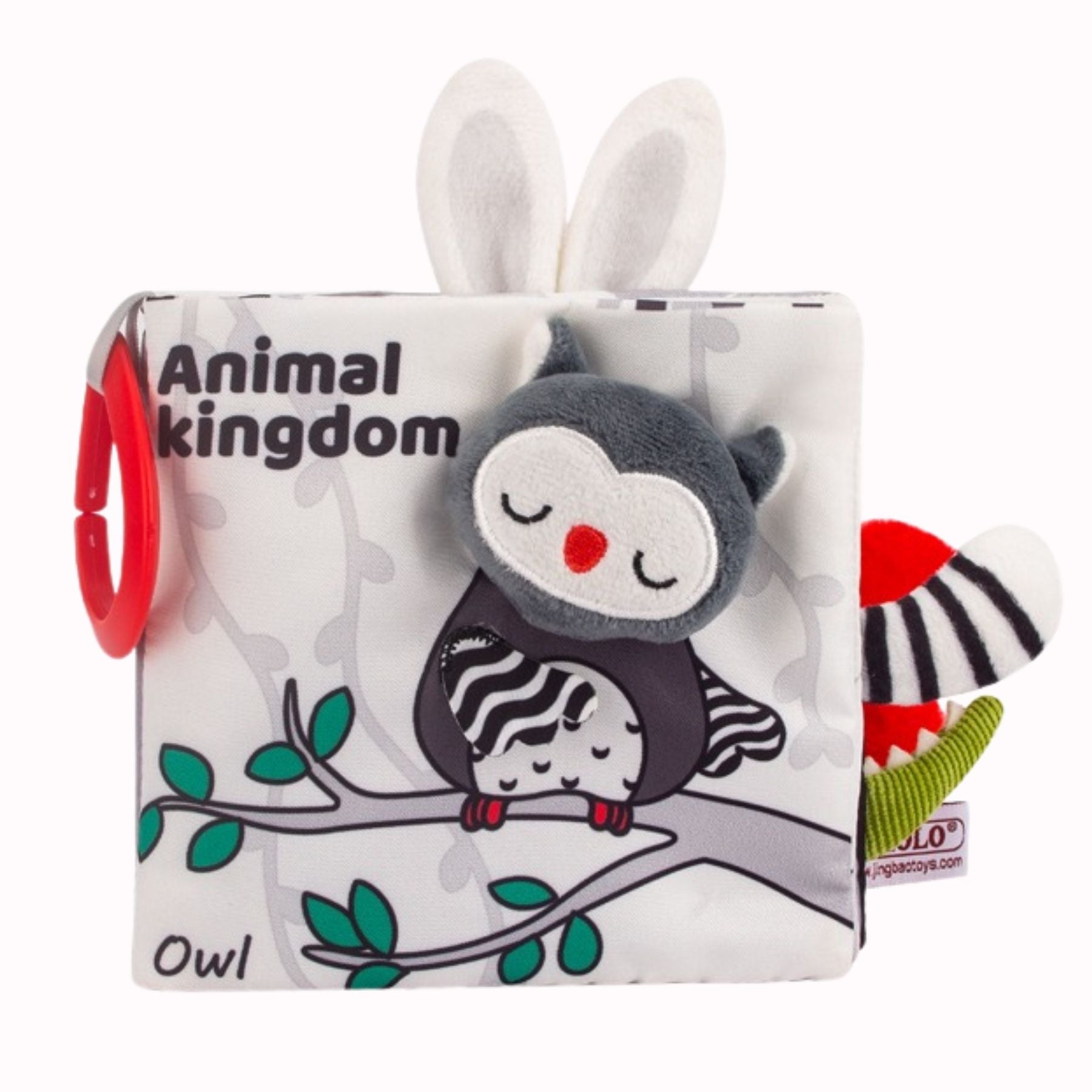 Animal Kingdom - Black&White Soft Tail Book For Babies - Small Size Doll Style Set