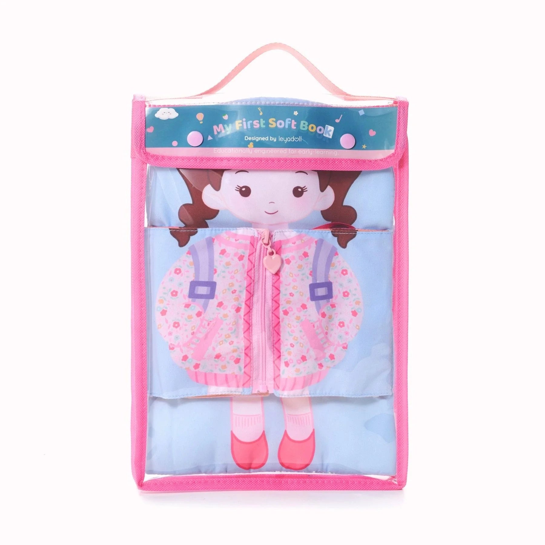 Molly Knows How To Wear - Personalized Montessori Soft Book - Gift Ready Doll For Playtime