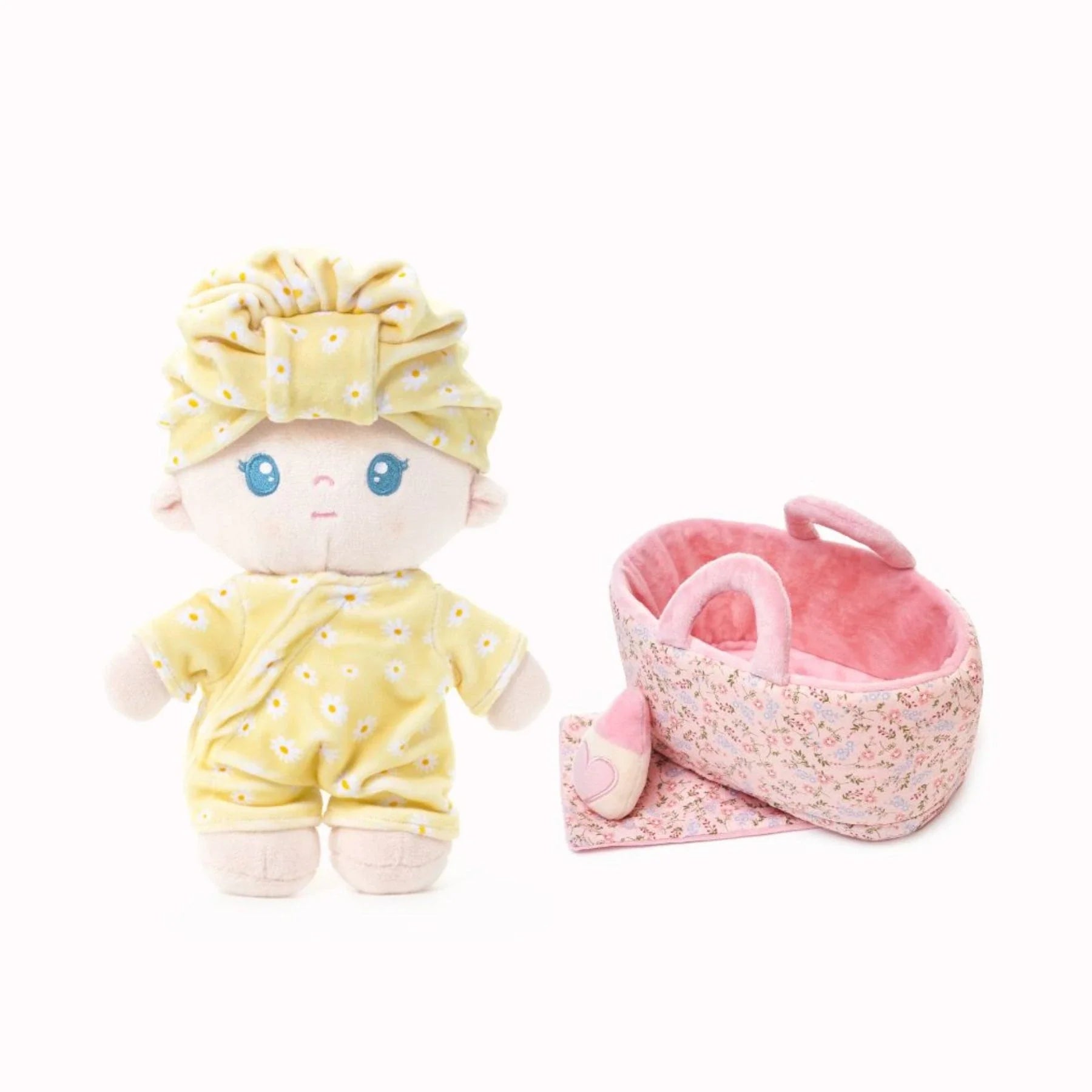 Personalized Pudding Baby Girl - Daisy - Everyday Doll With Outfit