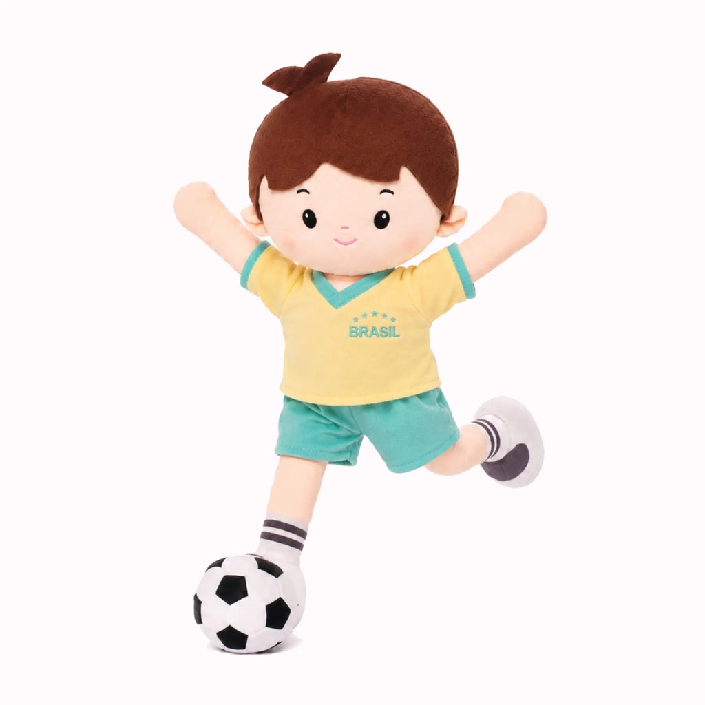 Personalized Soccer Boy - BRA (2 Skin Tones) - Stylish Play Doll