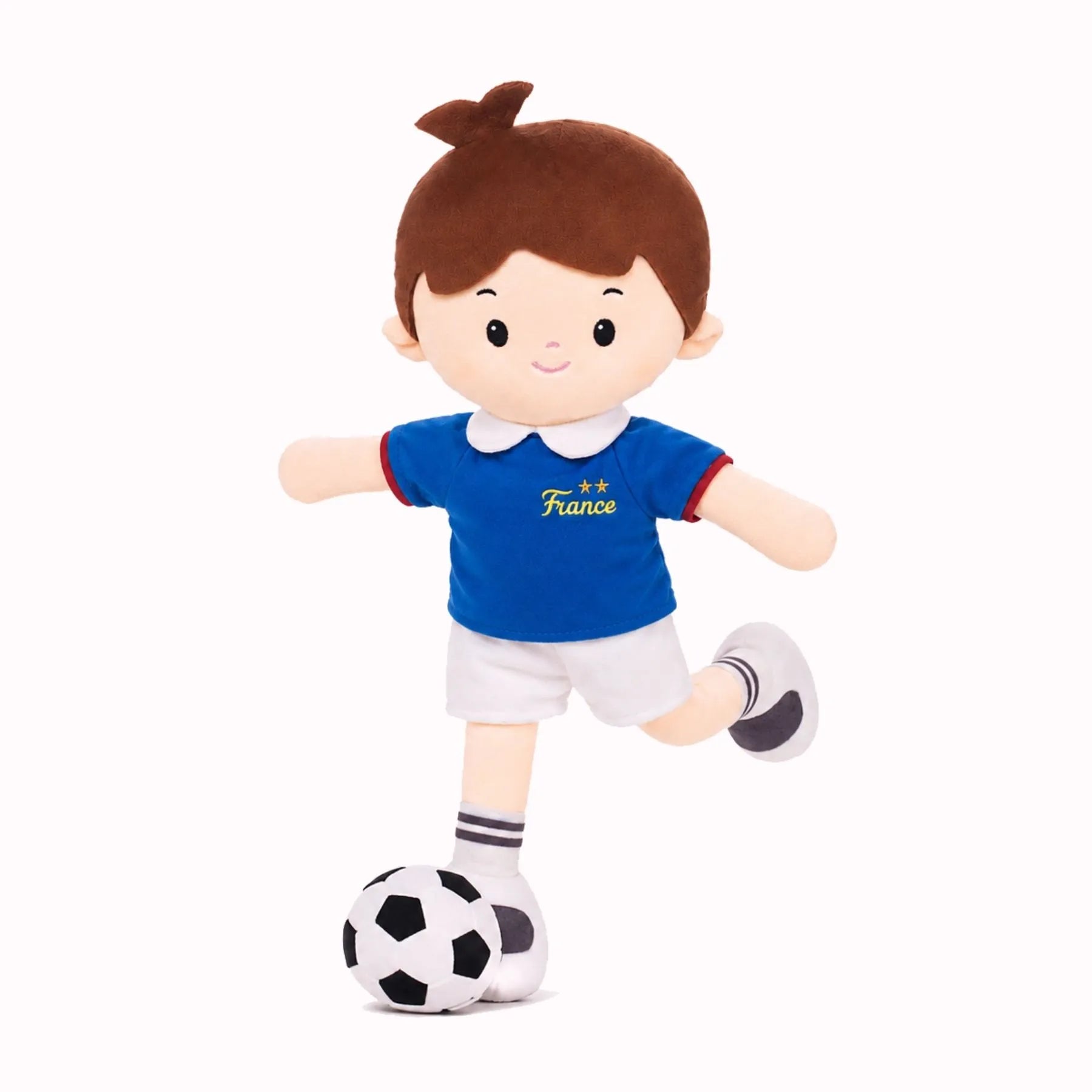Personalized Soccer Boy - FRA (2 Skin Tones) - Display Ready Doll Accessory Set