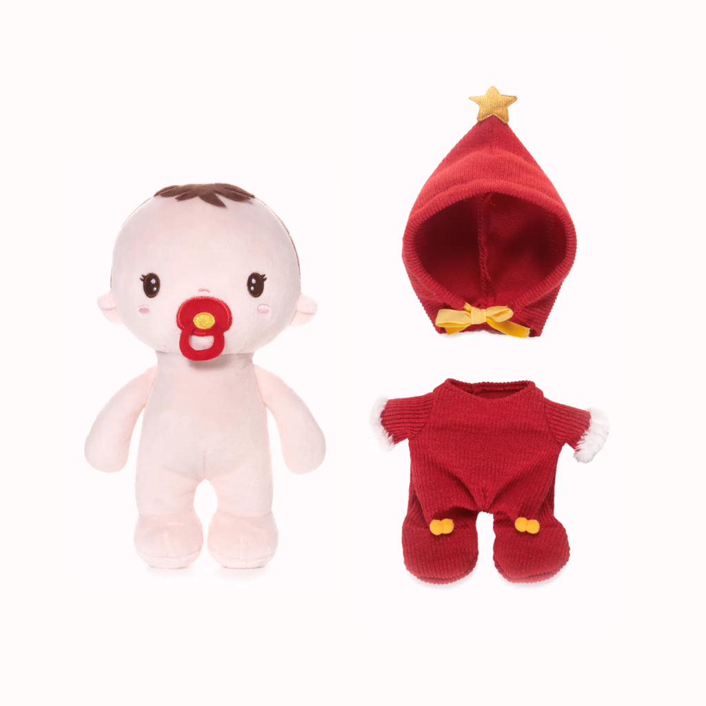 Personalized Christmas Baby Girl - Lovely Doll Style Set